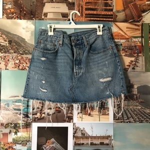 Levis 501 denim mini skirt